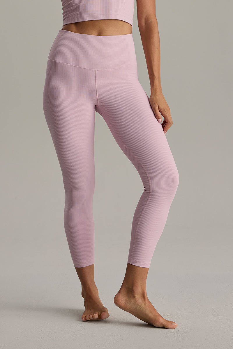 Cropped Ribbed Dawn Pink Set | Hey Honey & Active Wear