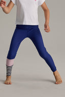 Kids Surf Style Leggings Ribbed Blue Depth | Hey Honey & Active Wear