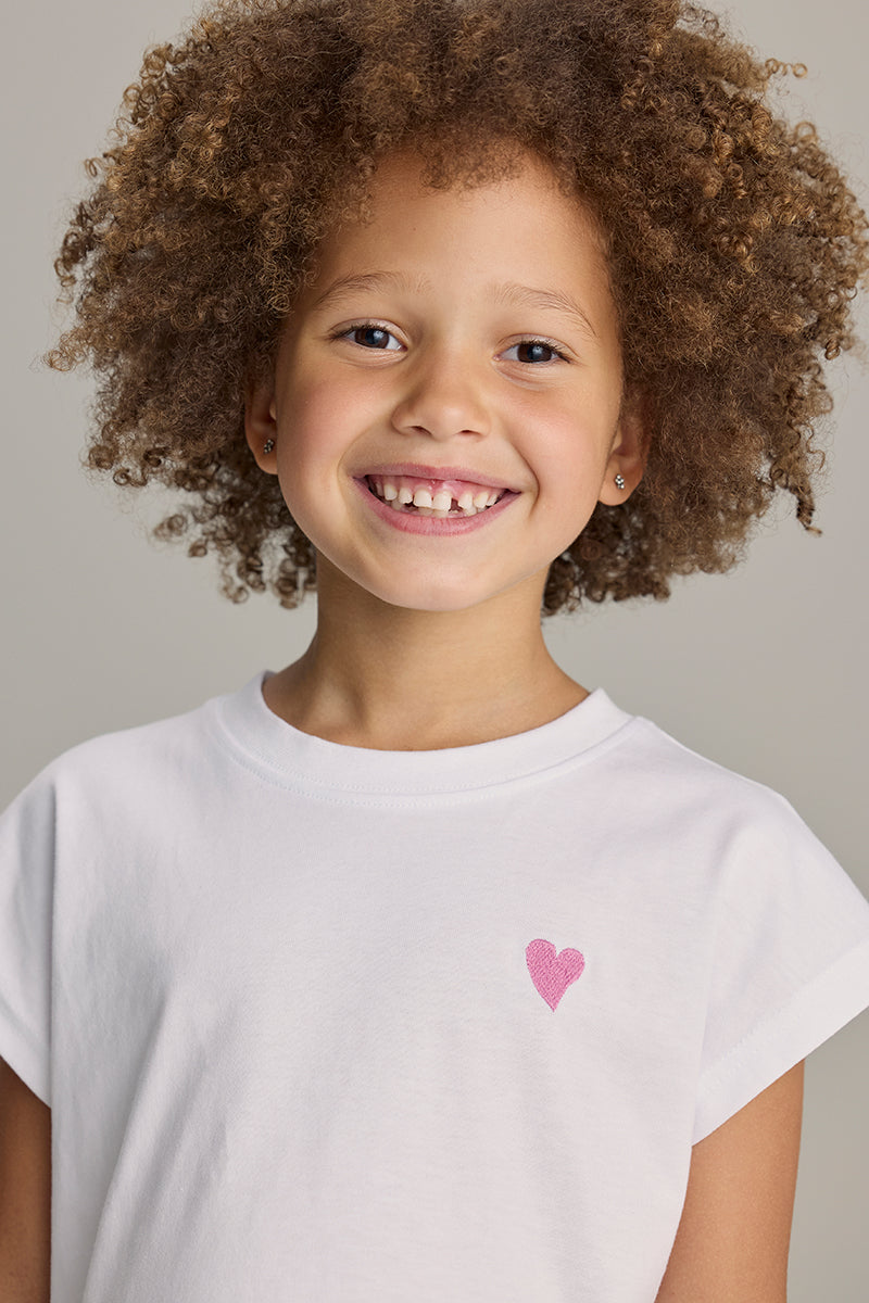 Kids Cropped T-Shirt White | Hey Honey & Active Wear