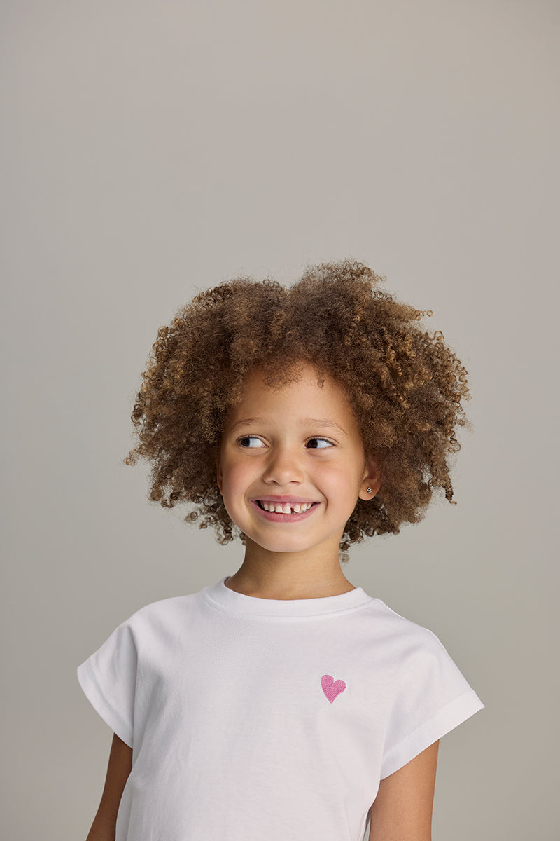 Kids Cropped T-Shirt White | Hey Honey & Active Wear