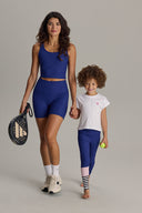 Kids Surf Style Leggings Ribbed Blue Depth | Hey Honey & Active Wear