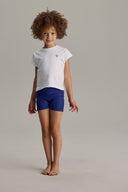 Kids Biker Ribbed Blue Depth | Hey Honey & Active Wear