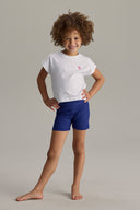 Kids Biker Ribbed Blue Depth | Hey Honey & Active Wear