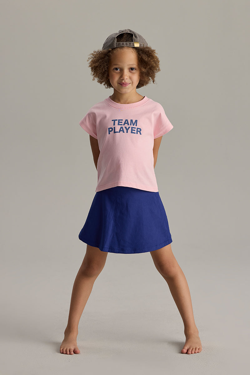 Kids Cropped T-Shirt Pink | Hey Honey & Active Wear