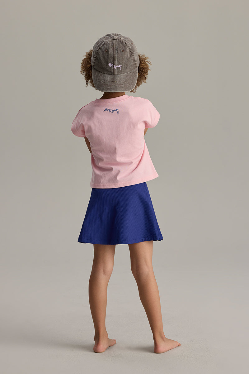 Kids Cropped T-Shirt Pink | Hey Honey & Active Wear