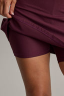 Ribbed Wine Skort Set | Hey Honey & Active Wear