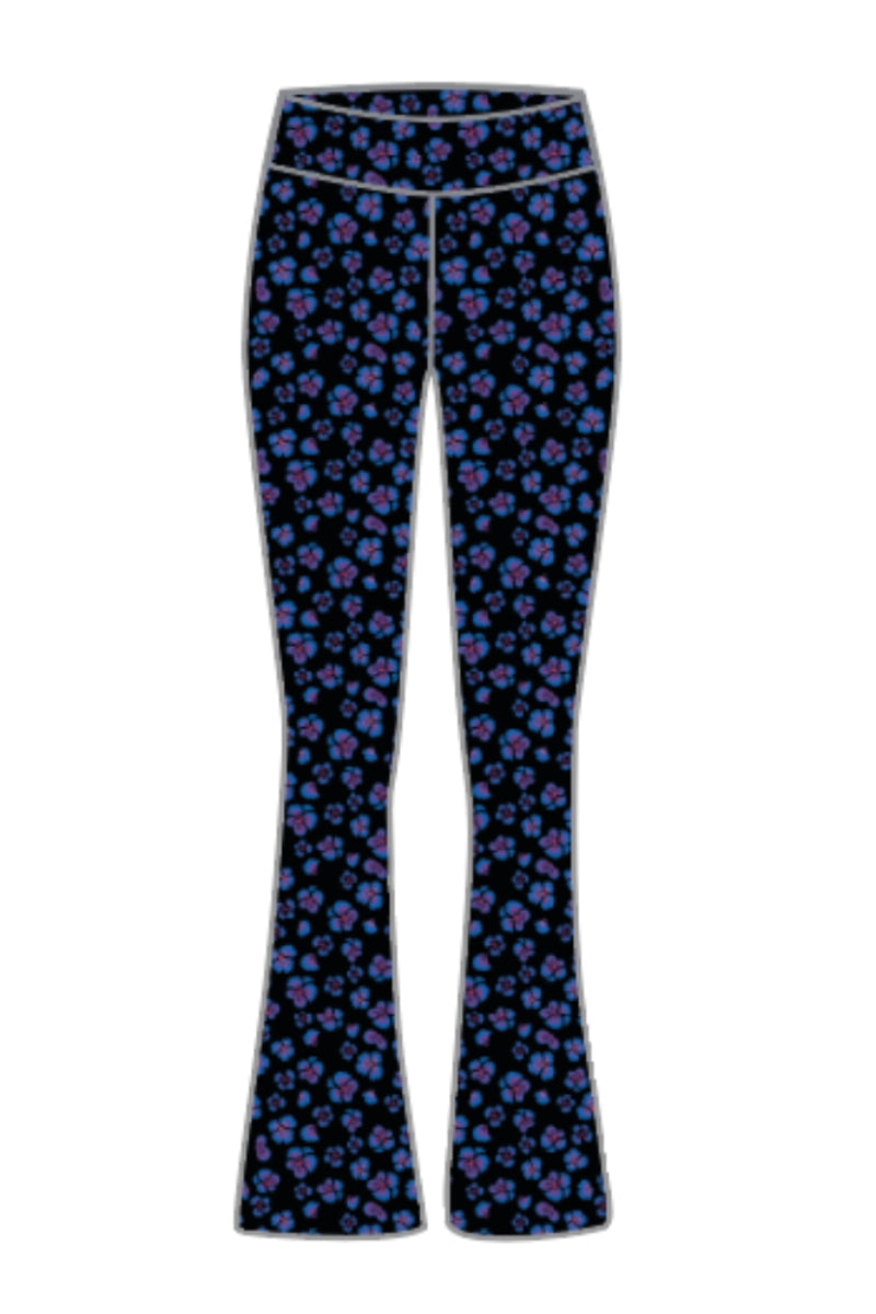 Flared Leggings Wild Violets | Hey Honey Yoga & Active Wear